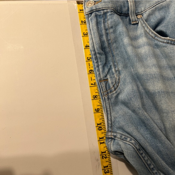 7 for All Mankind the straight jeans mens 36X32 light medium wash denim blue - Picture 12 of 14